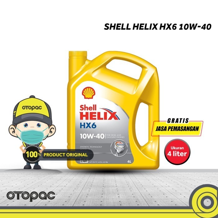 OLI SHELL HELIX HX6 10W-40 Galon Original