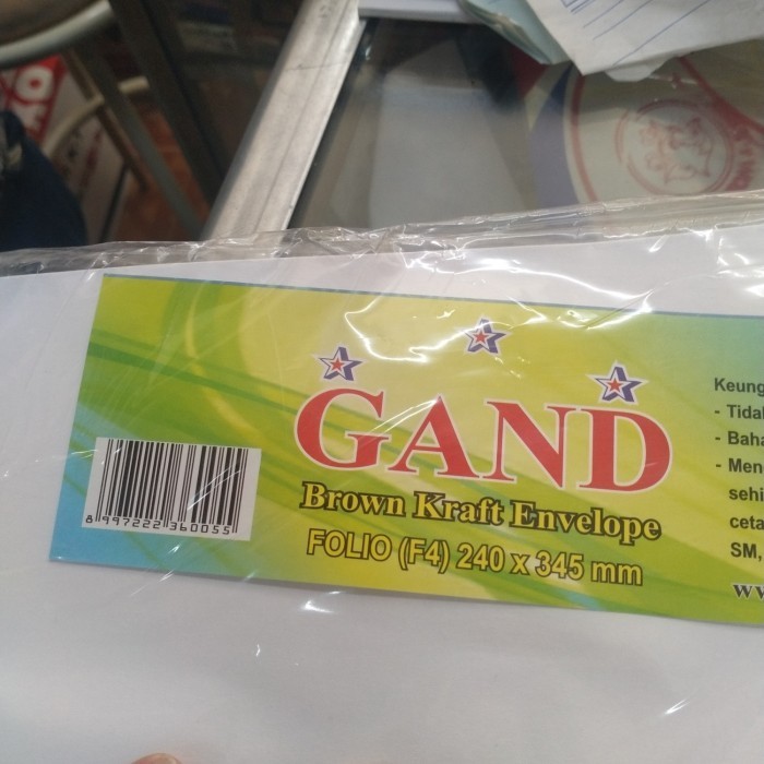 

Terlaris amplop folio gand putih + seal isi 100 lembar folio SALE
