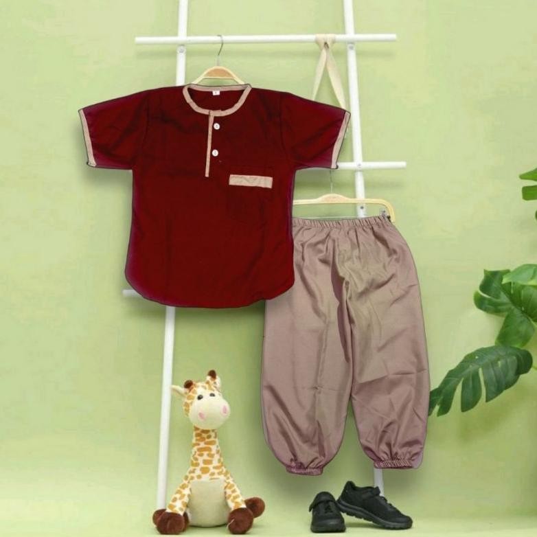 Extra Baju Koko Anak Laki Laki Terbaru 2022 Setelan Muslim Anak Laki Laki Koko Joger Anak Termurah