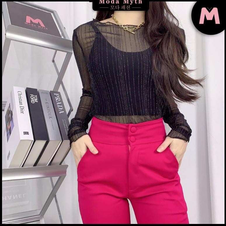 Atasan Lengan Panjang Transparan Long Sleeve Korean Premium