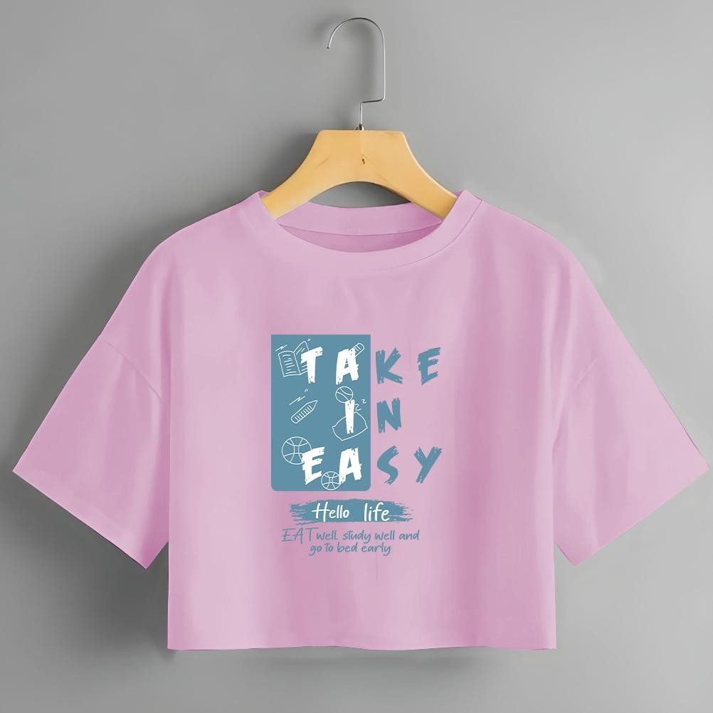 Lady - Crop Top Oversize / Crop Top Wanita / Crop Top / Crop Top Korea / Crop Top Lengan Pendek / Cr