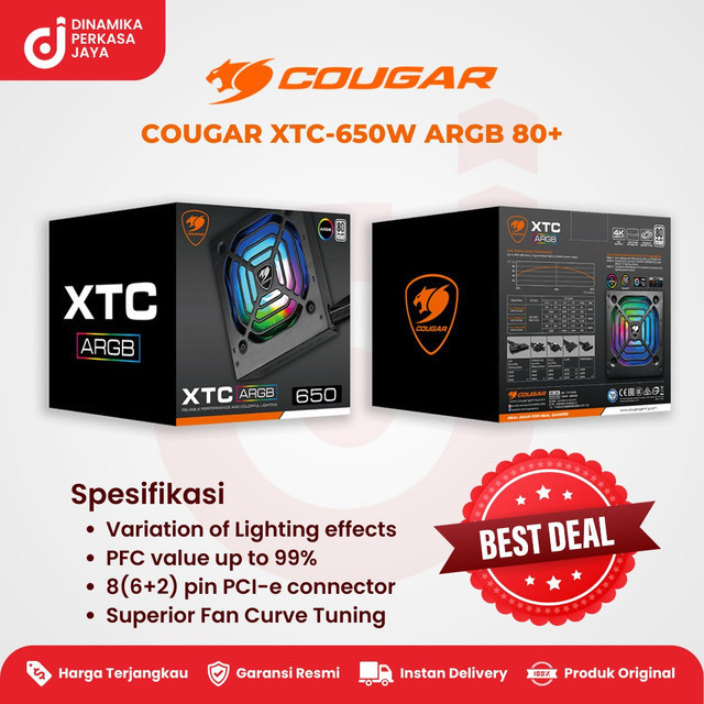 Psu Cougar XTC-650W Argb 80+