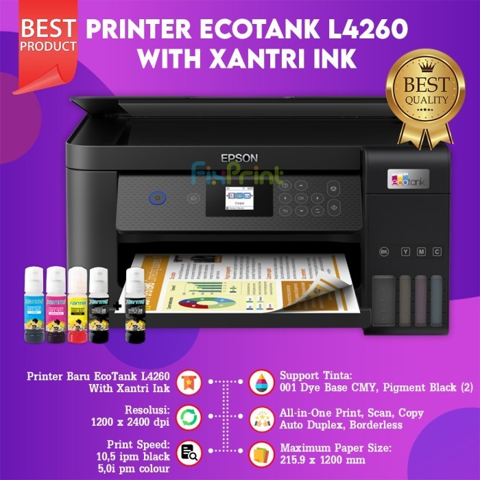 Printer Epson L4150 L4260 Print Scan Copy Wifi Direct Garansi Resmi