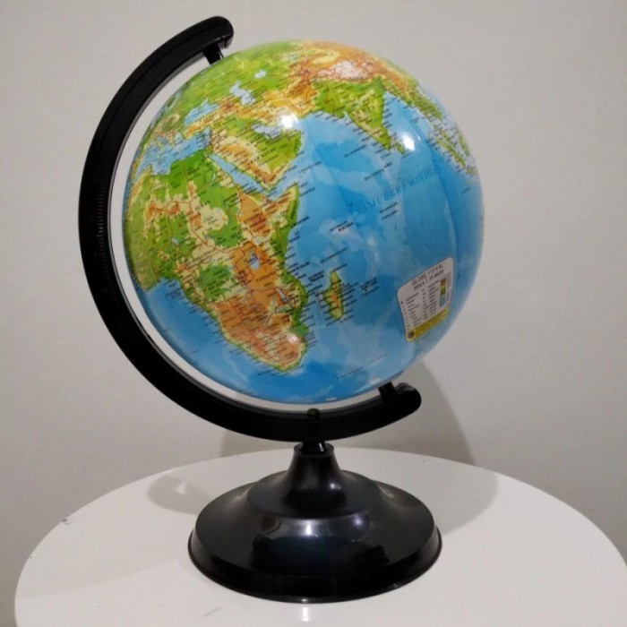 Globe Bola Dunia 30 Cm / Globe Plastik Keras 30 Cm