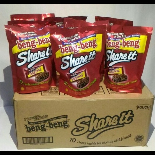 

Produk Terbaik] [1 KARTON = 16 Pouch @10 pcs] Beng-Beng Share It Kemasan 10pcs9,5gr