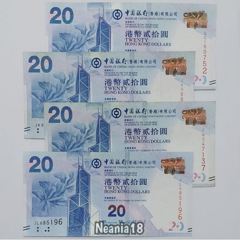 Koleksi Hongkong Dolar Pecahan 20 Dolar Limited