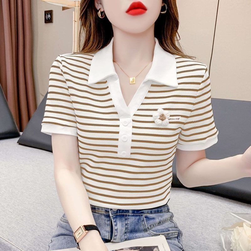 NewpoloShirt Slim-Fit Striped Short SleevesTT-shirt