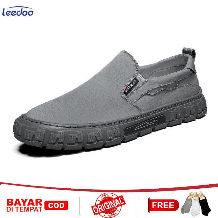 LEEDOO SEPATU CASUAL PRIA SEPATU KERJA SLIPON PRIA SEPATU SANTAI MC120