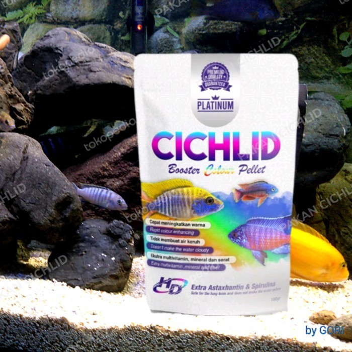 [Pakan Cichlid] Pelet Ikan Hd Platinum 100 Gram