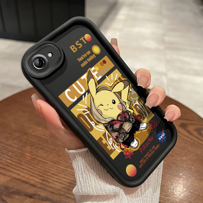 Casing Hp VIVO Y81 VIVO Y81i VIVO Y81s VIVO Y83 Case Doraemon dan pola Pikachu Softcase ponsel  Kesi