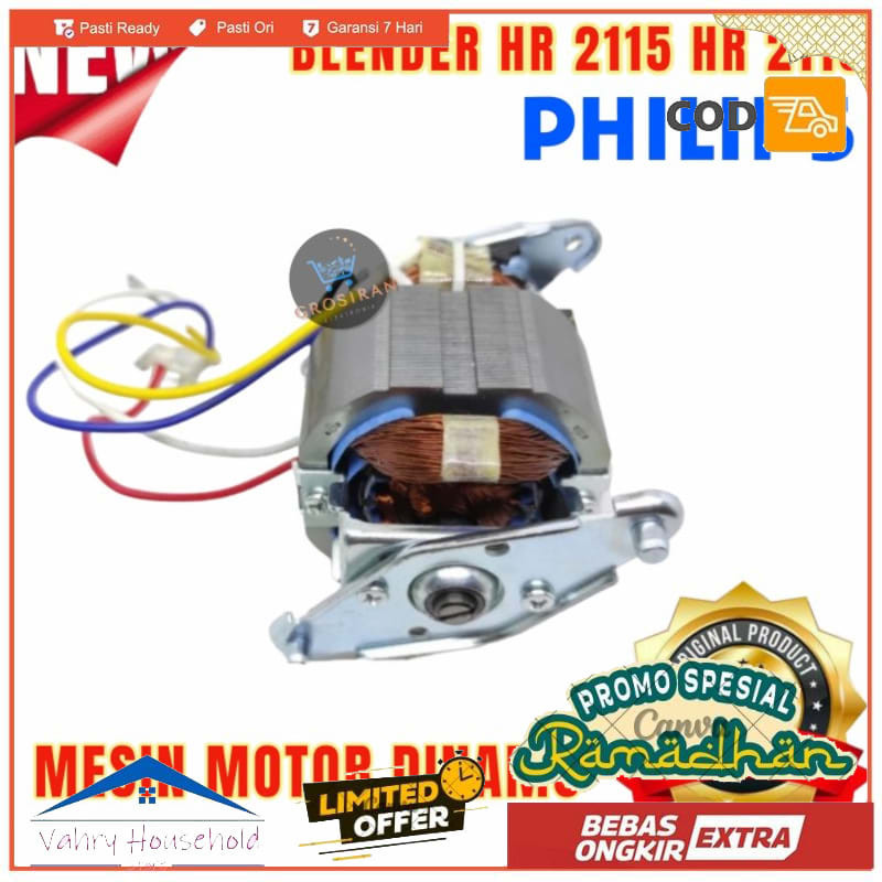 MESIN MOTOR DINAMO Blender Philips HR2115 HR2116 2115 2116 ORIGINAL