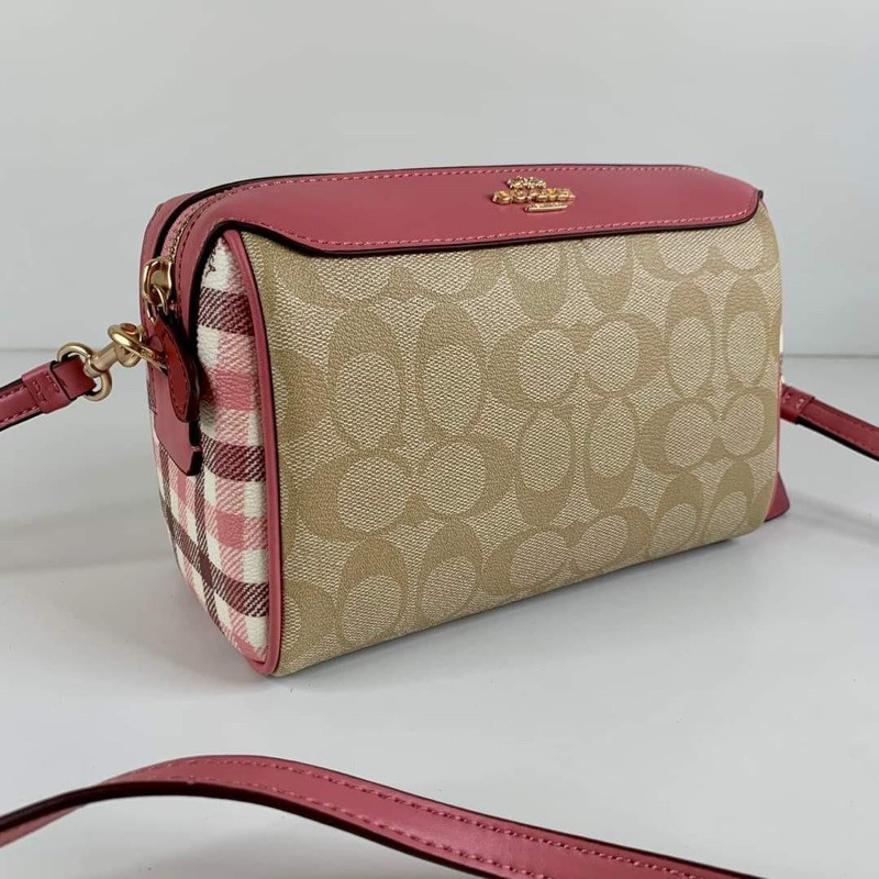 C0ach Bennett Crossbody In Signature Canvas With Gingham Print (F76630)