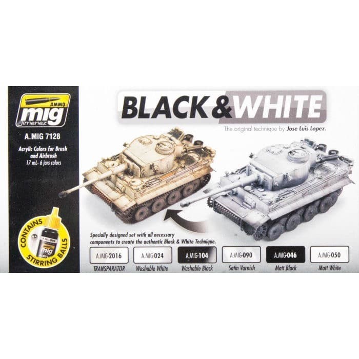 

MIG 7128 BLACK & WHITE ACRYLIC SETS