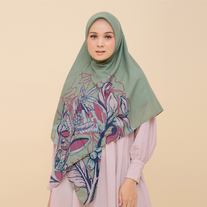 Hijab Syari Adonara Sage Scarf Kerudung Segi Empat