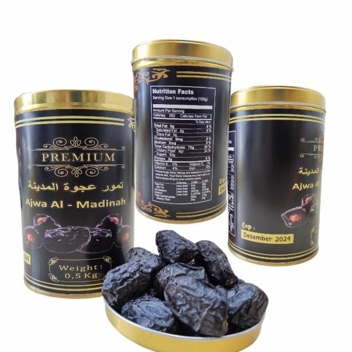 

Kurma Nabi//Ajwa Madinah Kemasan Kaleng Premium 500gr MS