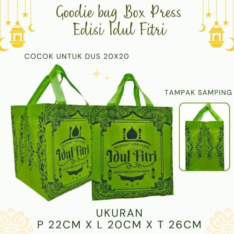 

Hemat Maksimal" GOODIE BAG BOX LEBARAN IDUL FITRI (LUSINAN 12 PCS) / TAS HAMPERS/TAS SPUNBOND ||