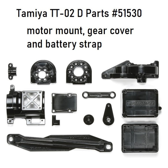 Tamiya TT-02 D tt02 Part Motor Mount gear cover battery strap #51530