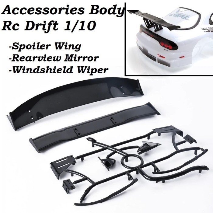 Spoiler Wing Body Kit Accessories Rc Drift Touring Hsp Redcat Hpi 1/10