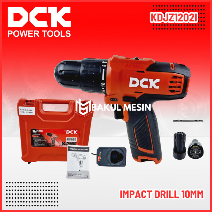 DCK KDJZ1202I MESIN BOR BATERAI KDJZ 1202I CORDLESS IMPACT DRILL 12V