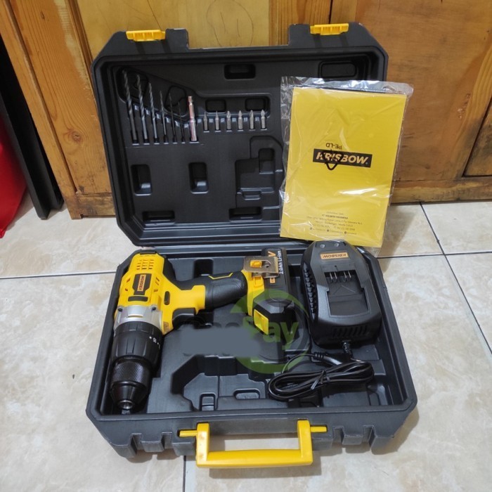 KRISBOW CORDLESS IMPACT DRILL 13 MM / BOR BATRE BATERAI ORI KRISBOW