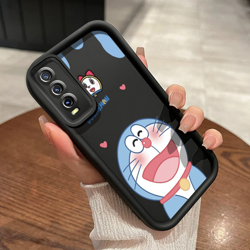 Casing Hp VIVO Y20 Y20s Y20i Y20T Y12s Y12a Y30G Y11s Case Anti drop Casing ponsel Doraemon tertawa 