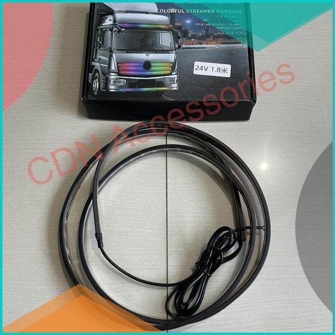 Lampu LED DRL Running Strip RGB Bus Truk 24V 180cm Warna warni 19F3B20