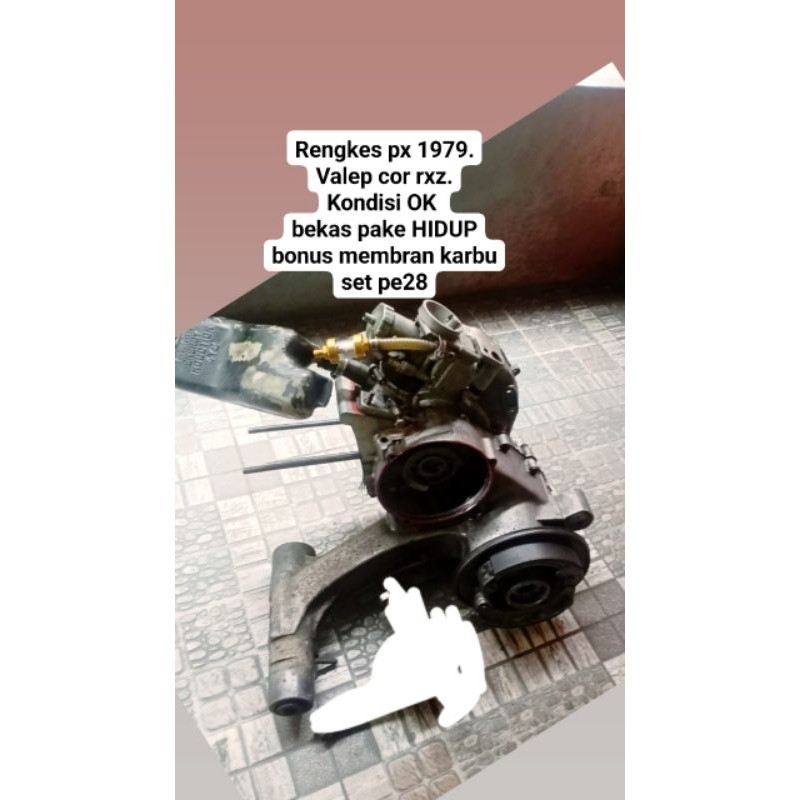 Rengkes vespa px 1979 intek cor rxz + karbu pe28 membran