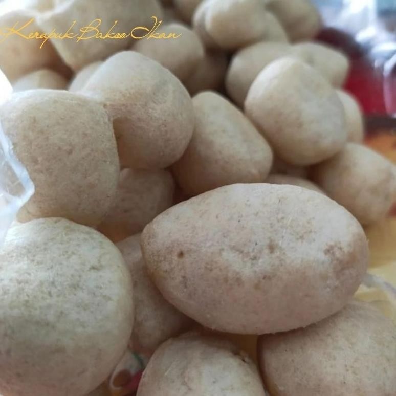 

POI KERUPUK BAKSO IKAN 500 GRAM KERUPUK BASO PUTIH IKAN TENGGIRI TERLARIS