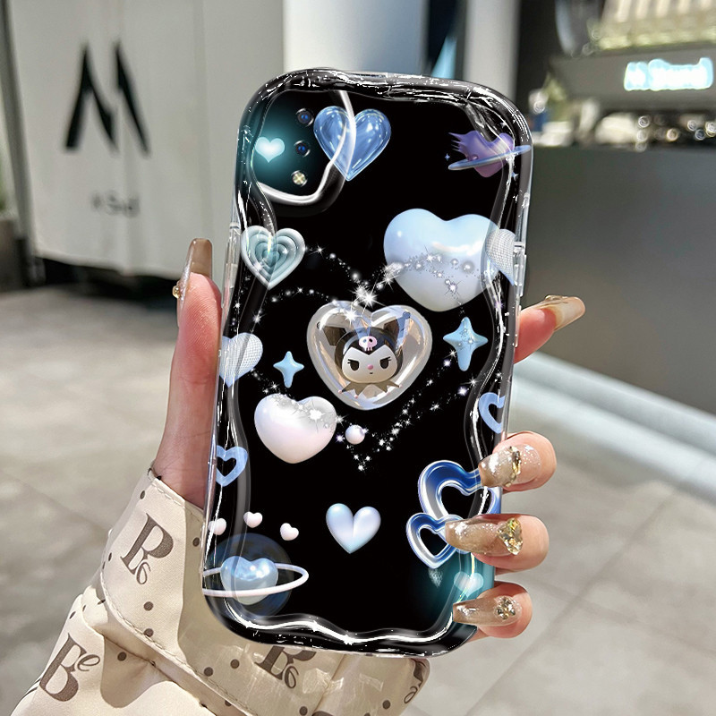 Casing Hp VIVO Y91 Y91i Y93 Y93s Y95 Case  Kesing Kuromi Love pola gelembung Softcase ponsel casing 