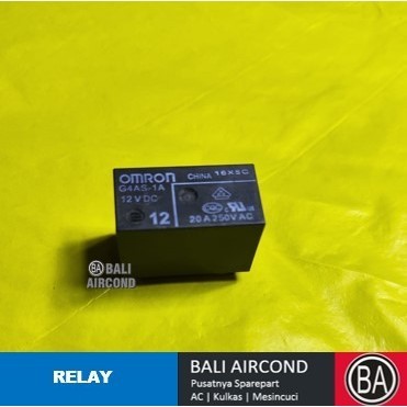 Rilay Relay Tancap Omron Relai Rilai Ac Sharp Kotak G4AS 1A 12VDC 20A