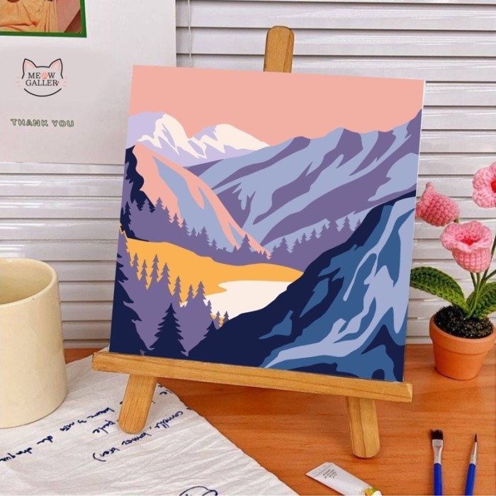 

Ready Stock - Paint By Numbers Canvas 20X20Cm - Nature Series