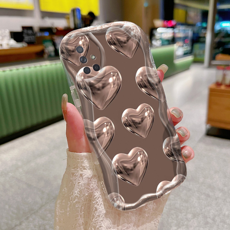 Casing Hp Samsung Galaxy A71 A72 4G A72 5G Case hp ponsel pola cinta dan bintang 3D casing lunak sil