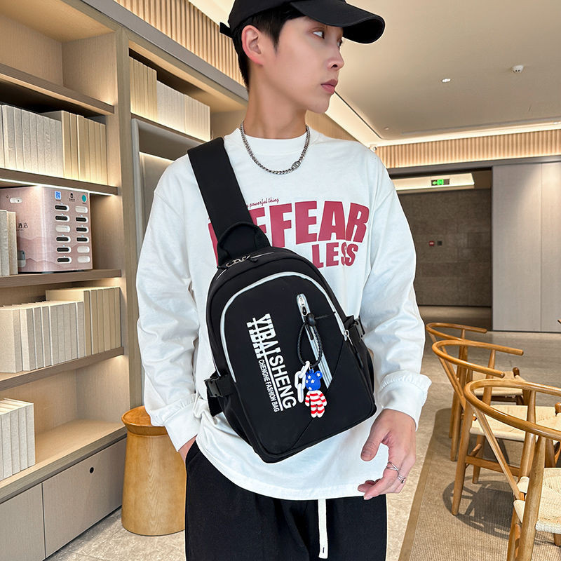 Ransel Perjalanan Kecil Tas Kurir Olahraga Pria Gaya Jepang Pakaian Kerja