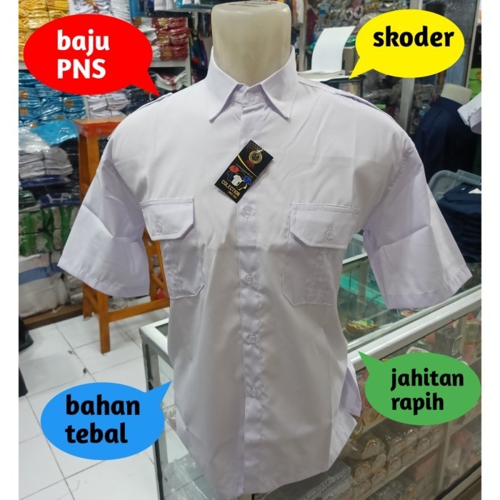 Seragam putih PNS,Baju PNS,BajuPNS pria, Dinas putih,Kemeja putih