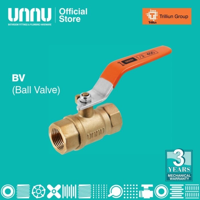 BALL VALVE KUNINGAN 2 inch UNNU STOP KRAN ENGKOL