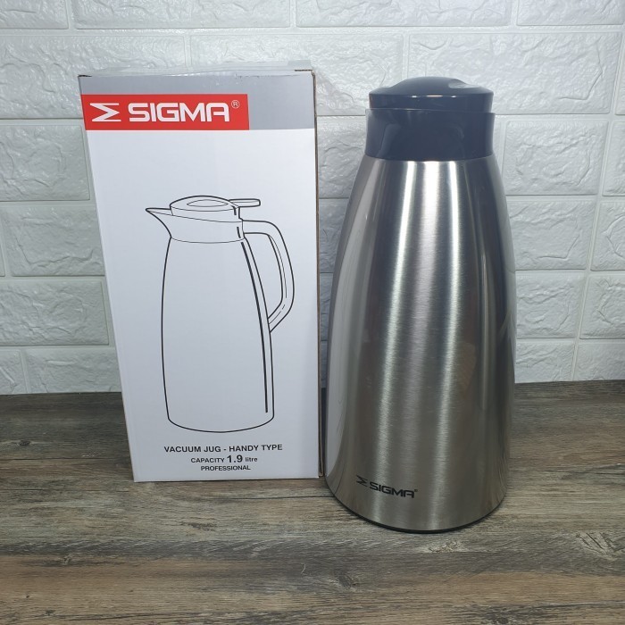 SIGMA 1.9L PENCET Termos Air Panas Kaca Termos Tuang Kaca Stainless