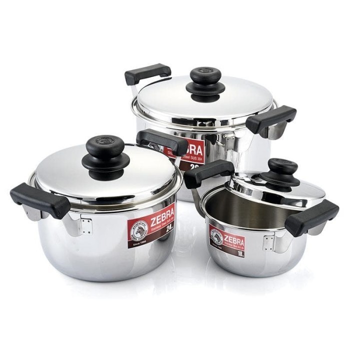 Zebra ORIGINAL Sauce pot 30cm - Panci Tutup zebra stainless (Thailand)