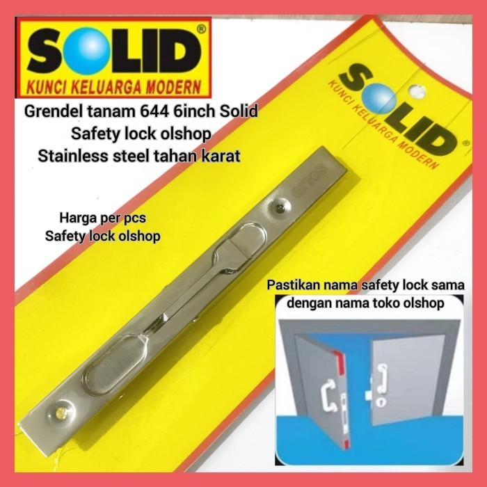 Grendel Tanam / Flush Bolt 644 Solid 6"