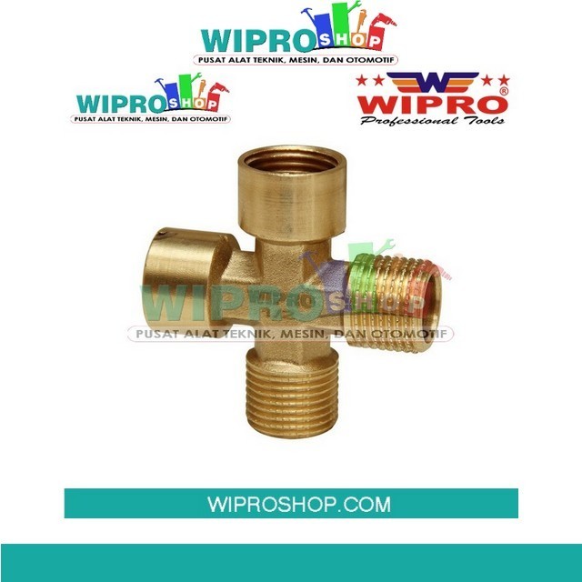 Wipro WN5116 Cross Connector F1/8" x M1/8" x M1/8" x F1/8" F1/4" x M1/4" x M1/4" x F1/4" F3/8" x M3/8" x M3/8" x F3/8"