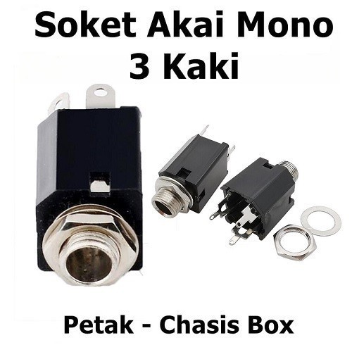 Soket Akai Mono Segi Kotak Lubang 6.5mm Female Persegi Box Chassis