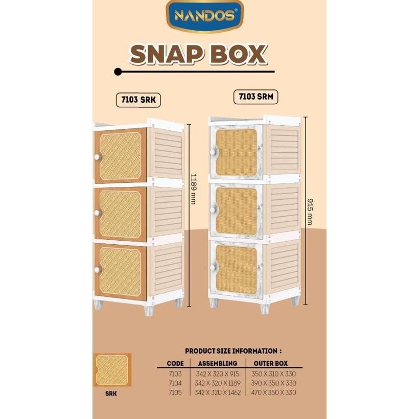 NAIBA Lemari Baju Pakaian Plastik Laci MURAH 3 4 5 susun SNAP BOX