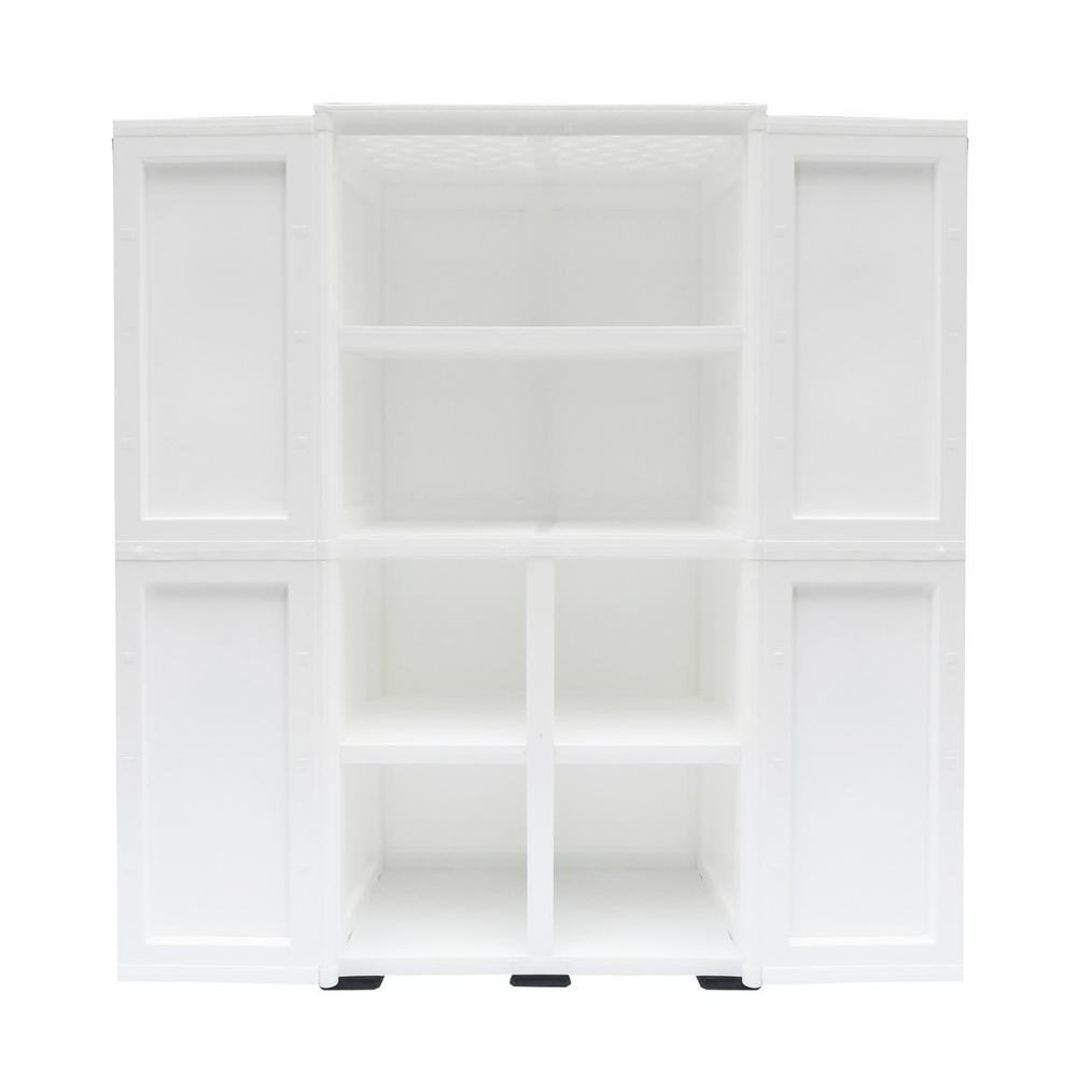 JUMBO - LEMARI PLASTIK CLUB SPECTRA SLCHD SLCHR RAK GANTUNG BAJU SERBAGUNA LEMARI PAKAIAN PUTIH BESA