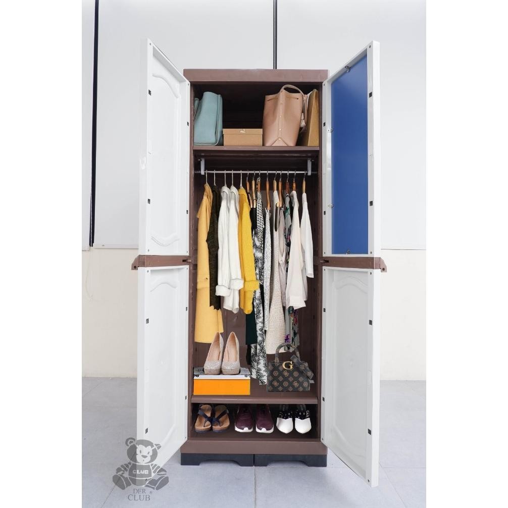 Lemari Plastik Club Premium Prada (FULL GANTUNG) Lemari BAJU PLASTIK  Lemari JUMBO BESAR GANTUNG KOK