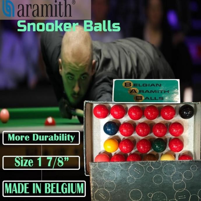 ASLI ARAMITH SNOOKER BALLS 1 7/8"INCH BOLA SNOOKER BILLIARD ORIGINAL BEST SELLER
