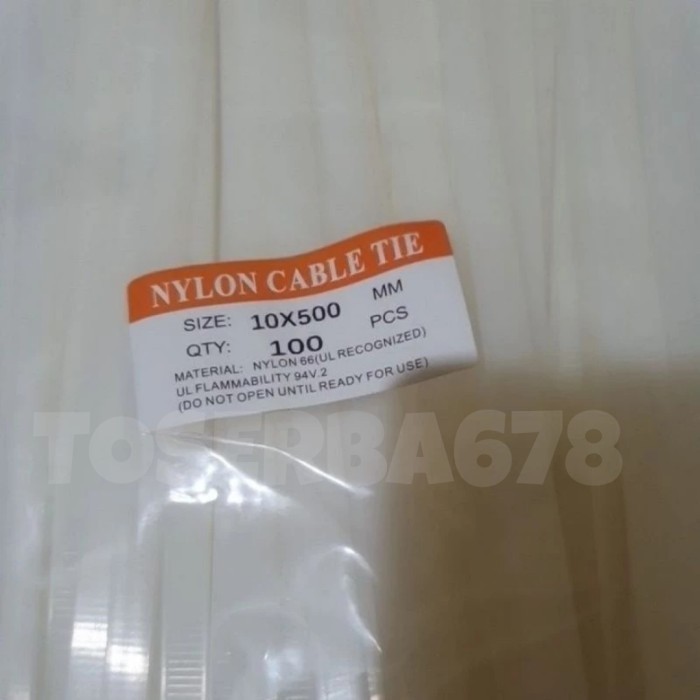 

Kabel Ties Nylon Cable Tie 10 X 500 Mm ( Lebar 1 Cm X Panjang 50 Cm )
