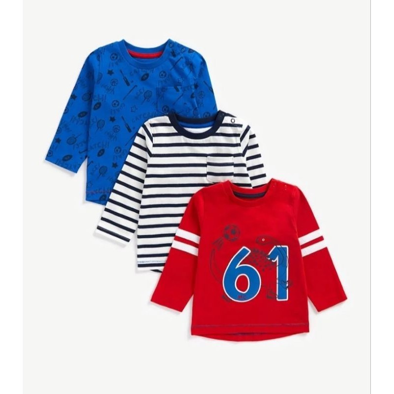 kaos anak mothercare ball star set 3pcs