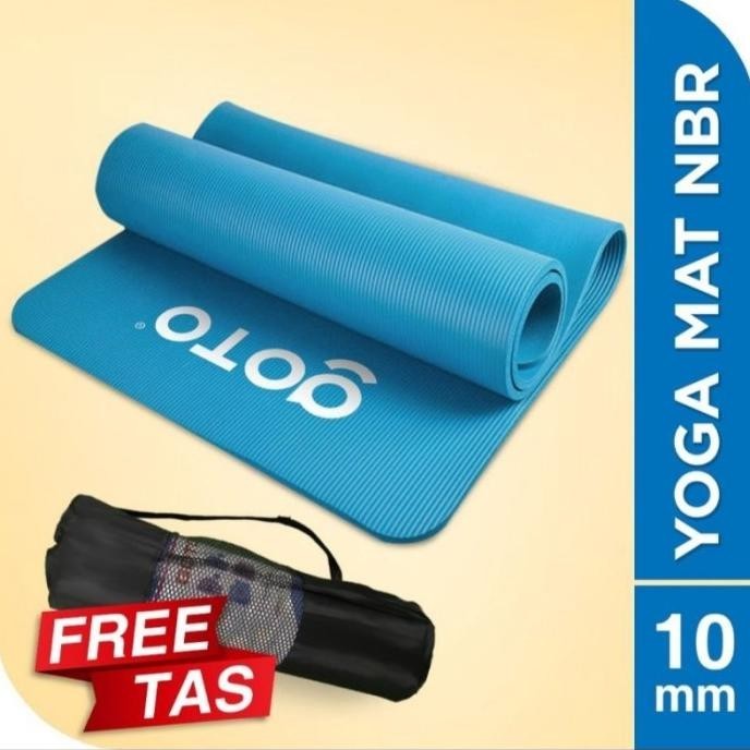 Matras Yoga Anti Slip Yoga Mat Gym Workout Alas Olahraga Tebal 10 Mm Athayanayy