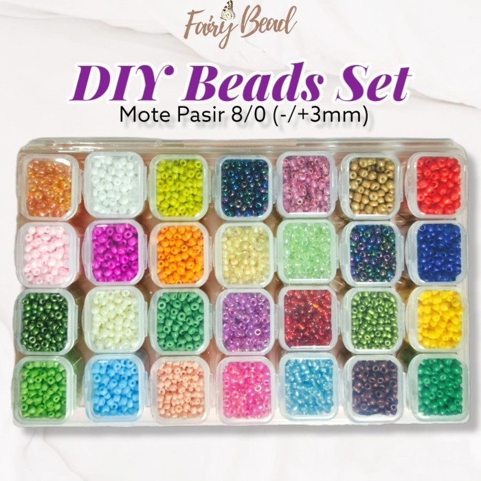 

Mote Manik Manik Set / Beads Set - Manik Mote Pasir Payet 8/0 (3Mm)