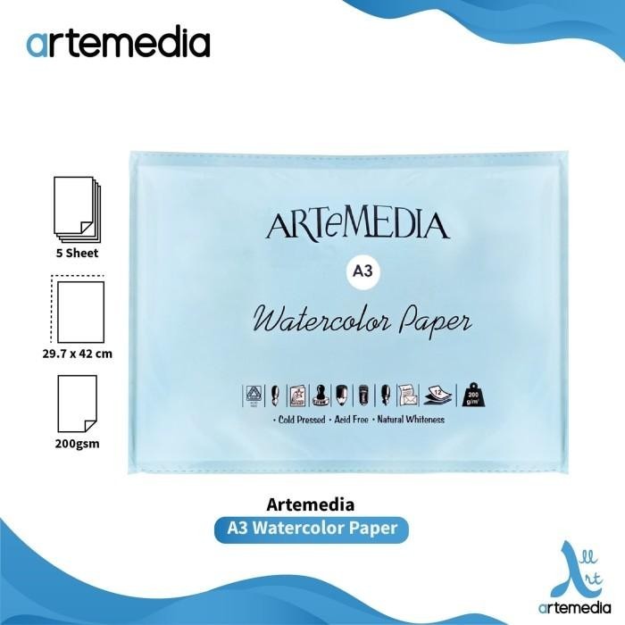 

Artemedia Watercolour Paper A3 - Kertas Cat Air Best Seller