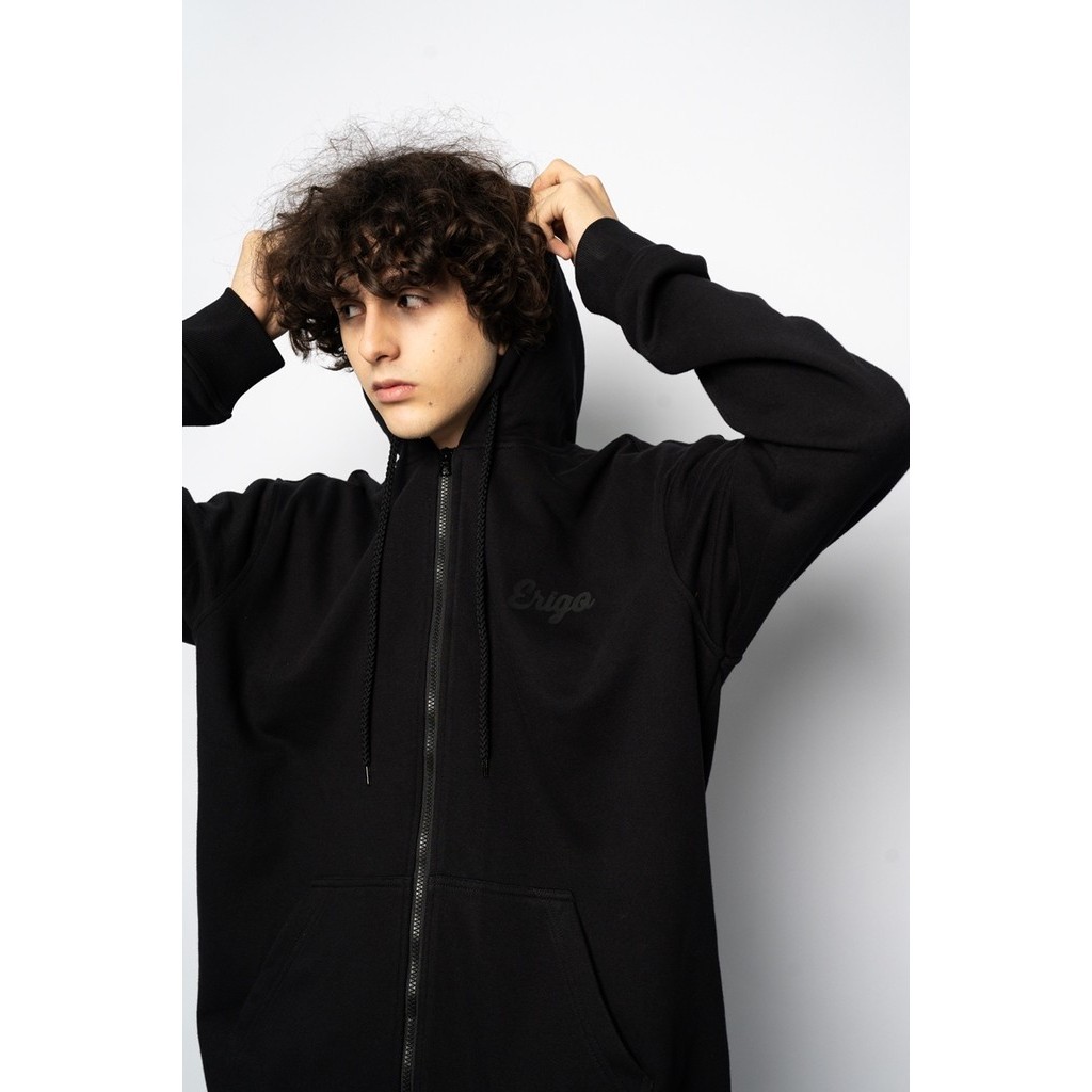 Erigo Hoodie Zipper Lyam Black Unisex